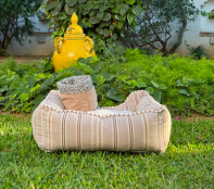 Panier pour chien et chat en tissu réutilisé